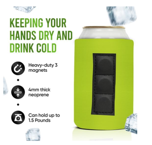 Support magnétique pratique pour boissons, pour réfrigérateur, voiture, barbecue, <span class=keywords><strong>camping</strong></span>, refroidisseur de canettes isolé, aimant puissant, fixation sécurisée - Product Image 3