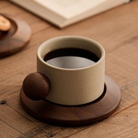 Tasses et assiettes en céramique Lelyi, style rétro créatif, personnalisation minimale, quantité minimale de commande, simples et exquises, pour la maison et le bureau, tasses à café