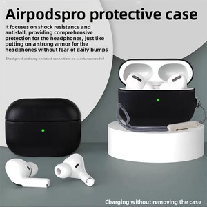 Funda Protectora de Cuero Sintético para AirPods Pro 2/3, Cubierta Completa con Acabado de Piel para Auriculares Inalámbricos AirPods 1/2/3 - Product Image 6