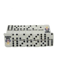 Dominos de qualité supérieure en gros, ensemble personnalisé, dominos professionnels bon marché de Porto Rico, jeu de dominos double six pour jouer
