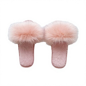 Women's Furry Plush for Light Weight Breathable Rubber Sole Cute Design Winter <b>Summer</b> Warm Indoor Shoes - Product Image 2