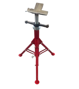Support de tuyau triangulaire industriel portable multi-angle en acier pour tuyaux de 12 pouces, modèle 1107E - Product Image 4