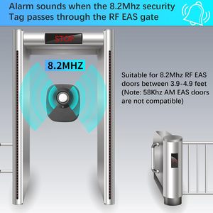 1000 Etiquetas Antirrobo EAS Cuadradas Mini de 8.2Mhz RF, Etiquetas Rígidas de Seguridad para Ropa para Tiendas de Ropa y Supermercados con Pasadores - Product Image 4