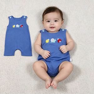 RTS Boutique Vêtements pour bébés filles avec broderie d'insectes et nœuds mignons, Barboteuse bulle pour tout-petits, Body décontracté pour nouveau-nés, Vente en gros - Product Image 3