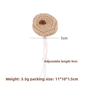 Mini chapeau pour cochon d'Inde, accessoires photo faits main, mignon, pour petaurin, avec branche fleurie, chapeau tricoté pour hamster doré, toutes saisons - Product Image 6
