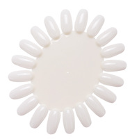 Forme ovale tournesol vernis à ongles carte d'affichage Transparent 20 couleurs Gel échantillons pour faux acrylique conseils pratique manucure outil