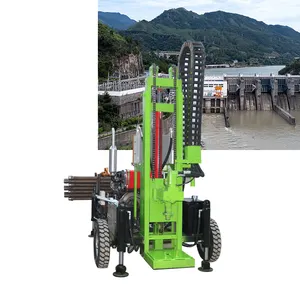 Máquina de perfuração pequena de quatro rodas de alta eficiência, máquina de perfuração de poço de água de quatro rodas