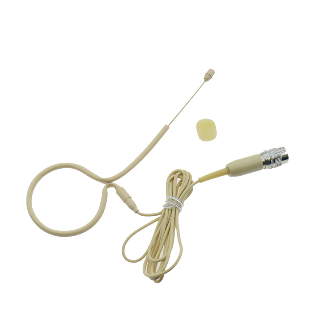 High Quality Karaoke Microphone Single Earset Hook Headset Lavalier For  4Pin 3Pin 3.5mm BodyPack Transmitter