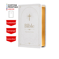 Offre Spéciale : Bible Portugaise Personnalisée avec Couverture en Cuir, Pages Intérieures Imprimées en Couleur, Logo Estampé à Chaud et Reliure Dorée