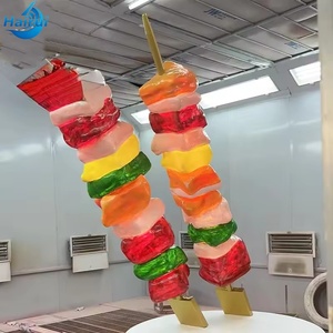 Escultura de Hongo de Fibra de Vidrio Pintada a Mano, Colorida y Divertida, para Fotografía Comercial y Exhibiciones en Zonas de Comida - Product Image 1