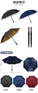 Paraguas de Golf grandes rectos automáticos Pongee para exteriores de lujo promocional logotipo personalizado paraguas Personal de colores regalos de negocios - Product Image 5