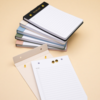 Carnet de notes A5 en cuir PU avec couverture détachable, liste de choses à faire imprimée, personnalisable, cadeau, sac OPP, couverture rigide blanche pour papier 80