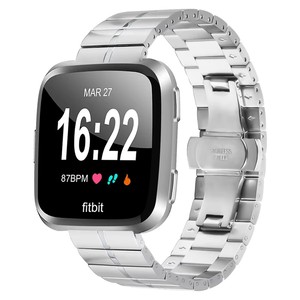 <span class=keywords><strong>Bracelet</strong></span> de montre en acier inoxydable à <span class=keywords><strong>prix</strong></span> de gros, boucle papillon pour <span class=keywords><strong>Fitbit</strong></span> Versa, accessoire de montre intelligente, <span class=keywords><strong>bracelet</strong></span> de remplacement - Product Image 2