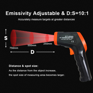 LCD IR do termômetro do laser infravermelho digital sem contato para o BBQ Pizza Forno & Indústria Material Plástico - Product Image 4