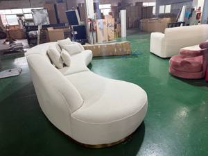 Juego de Sofás Curvos de Tela Italiana de Lujo Disen, Convertible, Convencional, de Franela, para Hoteles, Villas, Apartamentos, Modular - Product Image 6