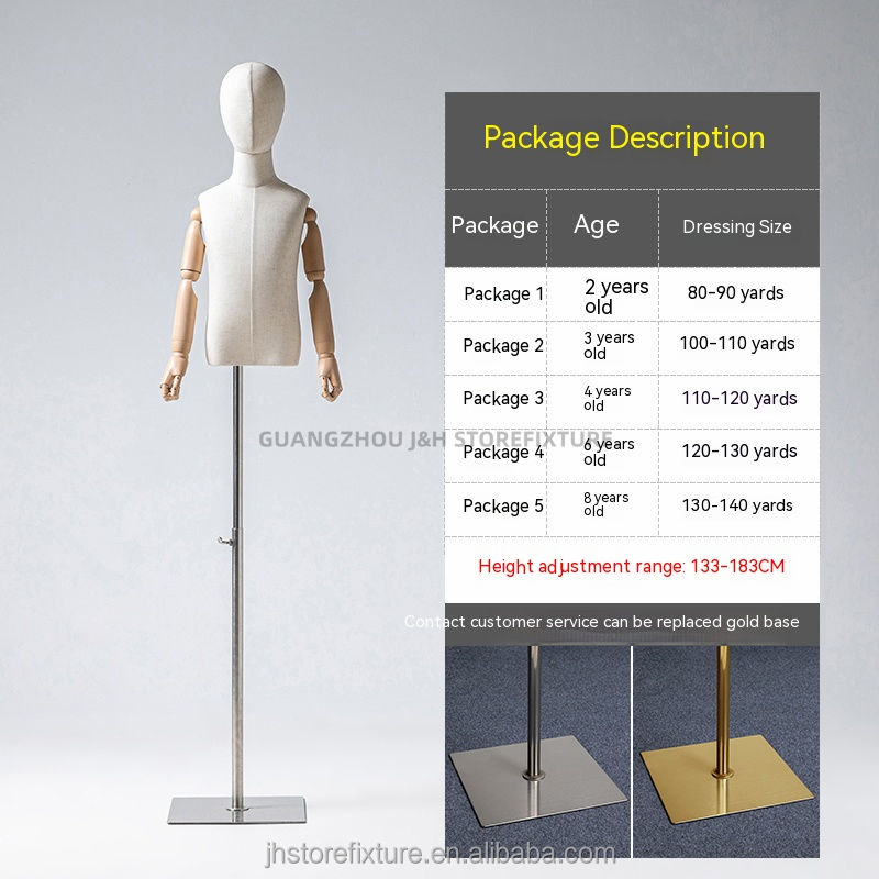 WAvec bras et tête argent base carrée