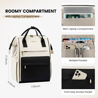 Sac LOVEVOOK très vendu, 15,6 pouces, imperméable, multifonction, nylon, chargeur USB, sac à dos pour ordinateur portable, voyage d'affaires