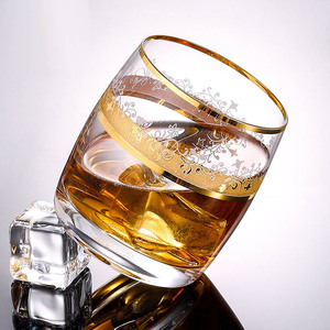 Vasos de Cristal Grabados con Flores Plateadas para Café, Agua, Cócteles, Vino y Whisky, en Oferta - Product Image 6