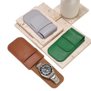Étui de rangement de <span class=keywords><strong>voyage</strong></span> en cuir de qualité supérieure pour <span class=keywords><strong>montre</strong></span>-bracelet, bijoux, lunettes, anti-poussière, boîte à <span class=keywords><strong>montre</strong></span> portable, organisateur, pochette cadeau - Product Image 5