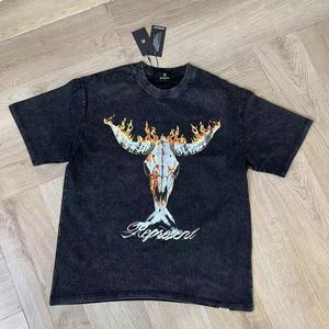 T-shirt imprimé tendance style sombre pour hommes et femmes, collection été 26, polyvalent, de niche, coupe ample - Product Image 6