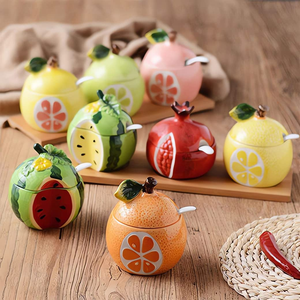 Juego de Recipientes de Cerámica Hechos a Mano con Diseño de Aguacate para Decoración de Cocina, Frascos para Alimentos y Aguacates para Uso en el Hogar o la Oficina - Product Image 3