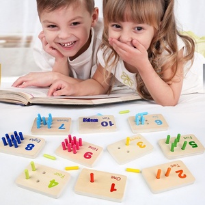 Juguete Educativo <span class=keywords><strong>de</strong></span> Madera Beiyang Montessori para Niños, Tablero <span class=keywords><strong>de</strong></span> Emparejamiento Cognitivo <span class=keywords><strong>de</strong></span> Colores, Aprendizaje <span class=keywords><strong>de</strong></span> Matemáticas Tempranas - Product Image 2