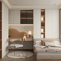 Moderne Simple Multi-fonctionnel Hôtel Maison Intégré Armoires Chambre Armoire Bureau Tatami Lit École