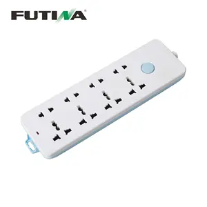 Elektrische Leverancier Futina 16a Overbelasting Bescherming Muti-Functionele Universele Elektrische 250V Home Extension Socket Fabrikant