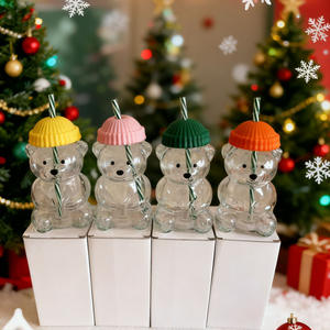 Mug à café en verre avec logo personnalisé en gros - <span class=keywords><strong>Tasse</strong></span> à paille en verre <span class=keywords><strong>Barista</strong></span> Bearista avec couvercle et paille pour café/boissons - Product Image 6