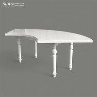 Tables en bois serpentin rustiques de style français pour mariages à la campagne et locations de banquets d'hôtel – Mobilier de jardin incurvé pour repas