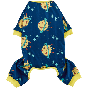 Pyjama pour chien en polyester doux C087, combinaison avec motifs imprimés mignons, léger et confortable, vêtements de nuit pour chiots et chats, saison automne - Product Image 1