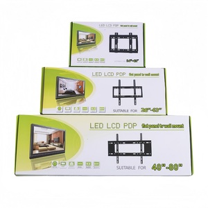 رف تلفاز ليد بألواح فولاذية مسطحة 14 26 42 63 80 85 بوصة ثابت من المصنع - Product Image 1
