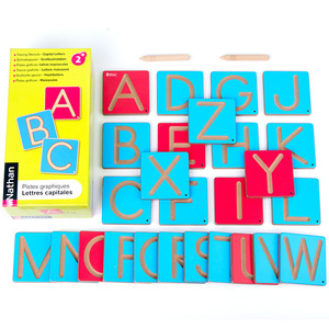 Bambini Giocattoli Educativi di Legno Scanalato Bordo <span class=keywords><strong>Calligrafia</strong></span> di Apprendimento Alfabeto Inglese Geometria Montessori Giocattoli Regali - Product Image 5