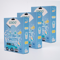 KELEE Feuilles de nettoyage de voiture écologiques Formule haute mousse Nettoyage facile Savon de lavage de voiture Feuille soluble