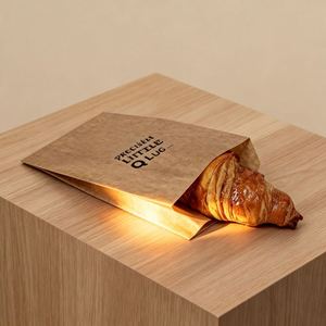 Eco-Friendly Waterproof Greaseproof Custom Logo Paper <b>Bags</b> for Takeaway <b>Snacks</b> & Burgers with Offset Printing - Product Image 2