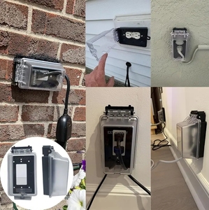 Iuc1v 1-gang có thể khóa nhựa thời tiết trong sử dụng bìa gfci receptacle Mỹ thị trường Canada ngoài trời Outlet Hộp bảo vệ - Product Image 4