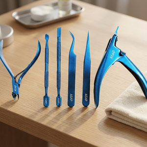 Professional Stainless Steel Manicure Pedicure <b>Nail</b> <b>Kit</b> with 6 in 1 <b>Nail</b> Clipper Cuticle Remover & Acrylic <b>Nail</b> Tip Cutter Box - Product Image 2
