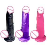 Dildo Realista con Ventosa, Dildo Enorme de Gelatina, Juguetes Sexuales Anales para Mujer, Pene Grande de Múltiples Tamaños, Tapón Anal, Juguete Erótico, Sex Shop