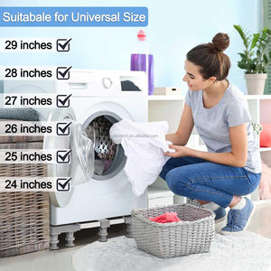 Support de lave-linge et mini-réfrigérateur en promotion avec 16 pieds robustes, base de réfrigérateur réglable de 29 à 24 pouces, support réglable - Product Image 2