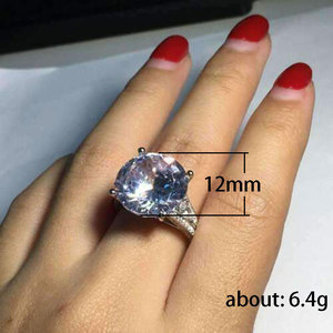Bague F1688 en Moissanite, taille Marquise, or blanc, sertie pavé, alliance de fiançailles pour femme - Product Image 5