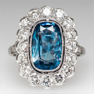Anello in Cristallo Blu Acquamarina per Donne, Elegante Accessorio di Moda per Uso Quotidiano e Feste - Product Image 2