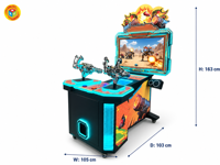 Fabricant de machines d'arcade de tir pour enfants, jeu de monstres 2 joueurs, OEM ODM, thème et couleur personnalisés