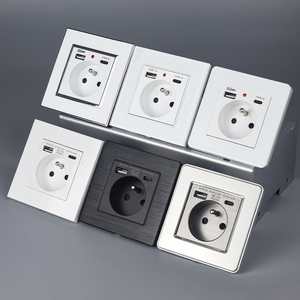 SRAN Prise electrique murale verre avec <span class=keywords><strong>port</strong></span> <span class=keywords><strong>usb</strong></span> français prise electrique murale - Product Image 2