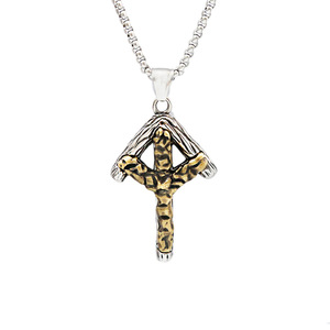 yunnique Nordic Viking Rune <b>Cross</b> Pendant Stainless Steel Necklace Men's Retro Fashion Jewelry - Product Image 5