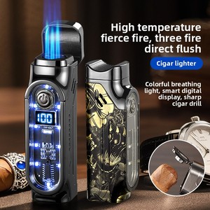 Allumage portable Allume-cigare multifonctionnel en métal Allume-cigare haute puissance Briquet de <span class=keywords><strong>charge</strong></span> domestique - Product Image 4