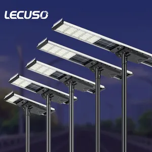 莱科全新优质户外防水30w 60w 80w 100w 120w 150w一体式发光二极管太阳能路灯