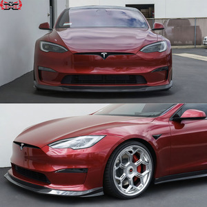 Kit Carrozzeria in Fibra di Carbonio Stile V per Tesla <span class=keywords><strong>Model</strong></span> S: Labbro Anteriore, Diffusore Posteriore, Paraurti, Parafango, Alette e Spoiler - Product Image 4