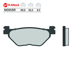 ผ้าเบรกมอเตอร์ไซค์ R-Attack M095SR แบบซินเทอร์ทองแดง สำหรับล้อหลัง ได้รับการรับรองมาตรฐาน R90 - Product Image 1