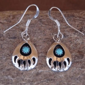 Orecchini pendenti Nacatamun con animali, placcati in argento antico, con turchese incastonato, gioielli etnici da donna E3984 - Product Image 3