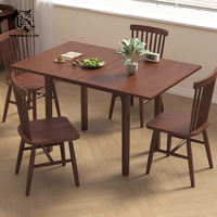 Table à manger pliante en bois, nouveau design, meubles pour la maison, fabrication en usine, prix avantageux, logo personnalisé, petit MOQ, prête à être expédiée.